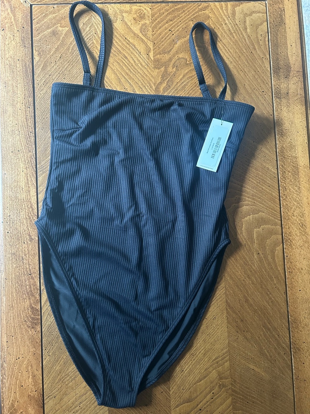 NWT Montce Ribbed Black Jacelyn One-Piece Swimsuit